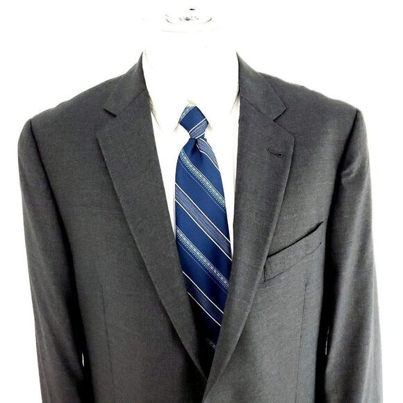 Joseph Abboud Angelico Super 100s Wool‎ 2 Button Blazer 42R Gray - Picture 1 of 11